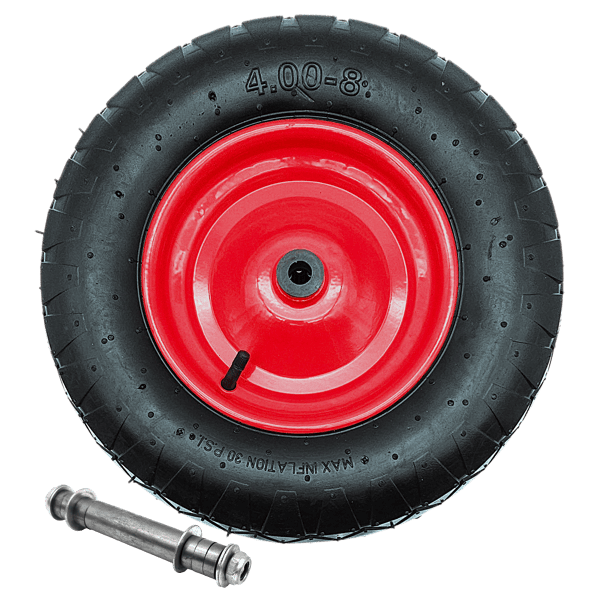 Schubkarrenrad Ersatzrad 4.00-8 Luftrad 2PR Reifen 16mm Achsloch