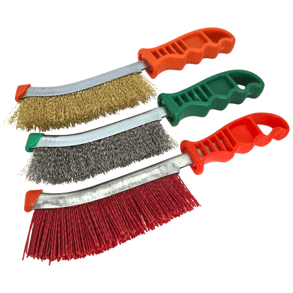 3er Set Bremssattelbürste Drahtbürsten Edelstahl Nylon Stahlbürsten Handbürste