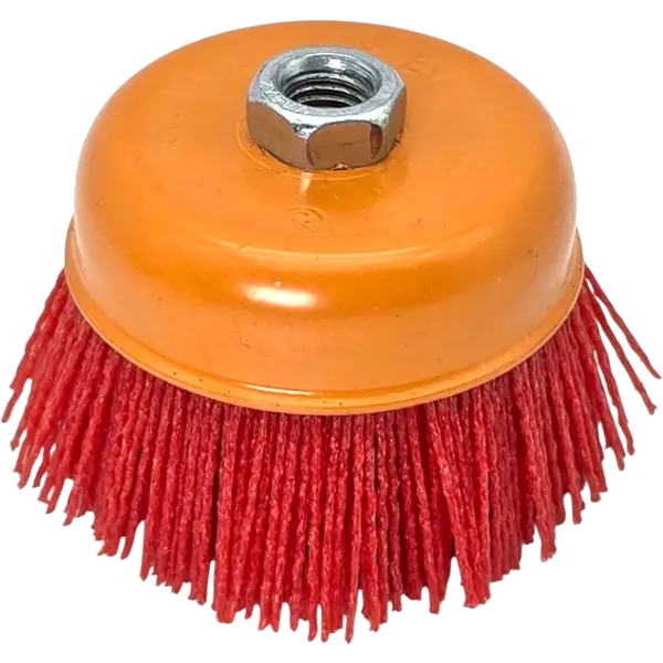 Nylon Topfbürste 100mm M14 HERO Profi Rundbürste Kegelbürste für Winkelschleifer