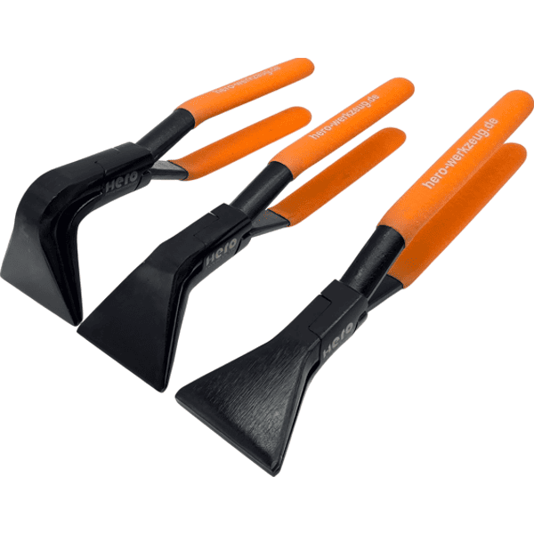 3-tlg. Abkantzange Falzzange Set Biegezange Klempner Dachdecker Spengler HERO