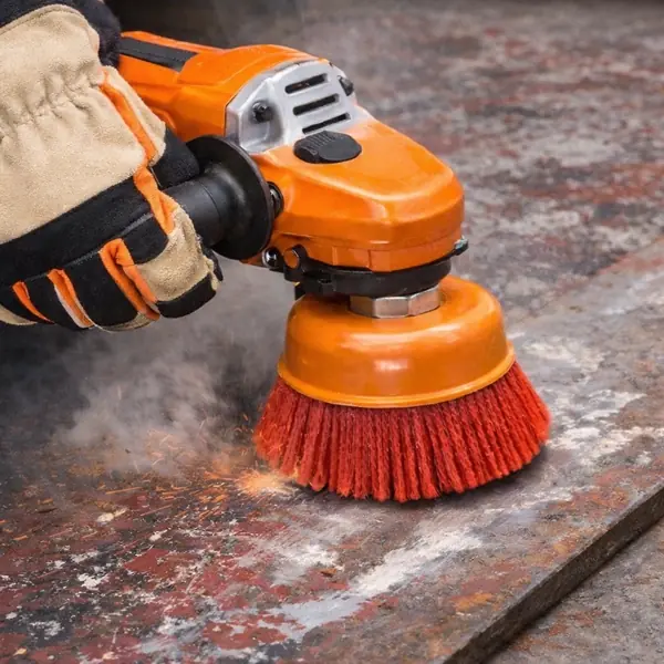 Nylon Topfbürste 100mm M14 HERO Profi Rundbürste Kegelbürste für Winkelschleifer