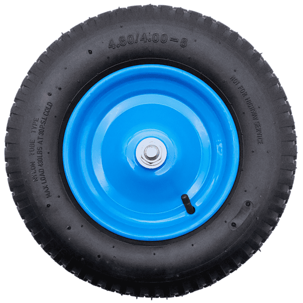 Schubkarrenrad 4.80/4.00-8 Ersatzrad Luftrad 2PR 16mm Achsloch inkl Achse
