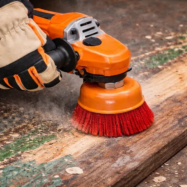 Nylon Topfbürste 100mm M14 HERO Profi Rundbürste Kegelbürste für Winkelschleifer