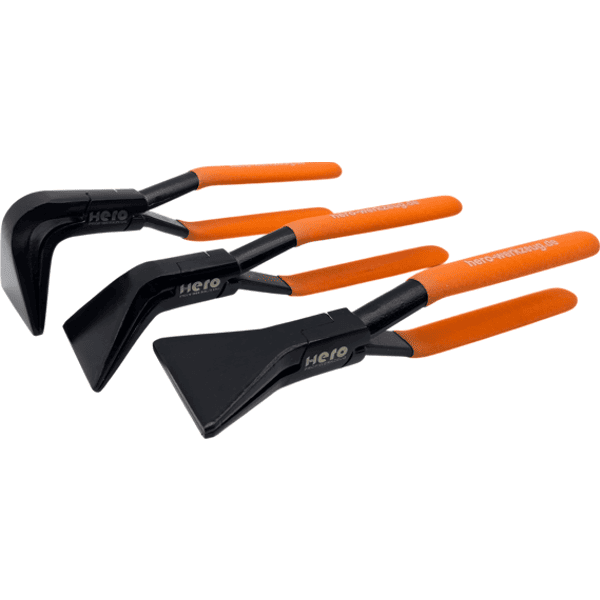 3-tlg. Abkantzange Falzzange Set Biegezange Klempner Dachdecker Spengler HERO