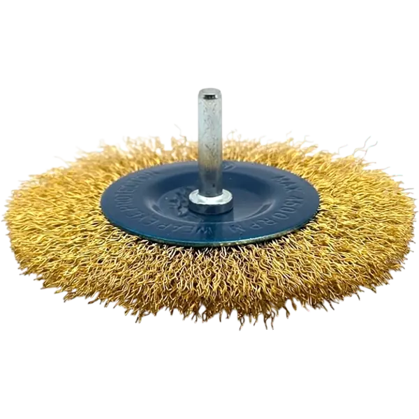 3x Scheibenbürste Rundbürste 100mm Drahtbürste Stahlbürste Schaft gewellt HERO