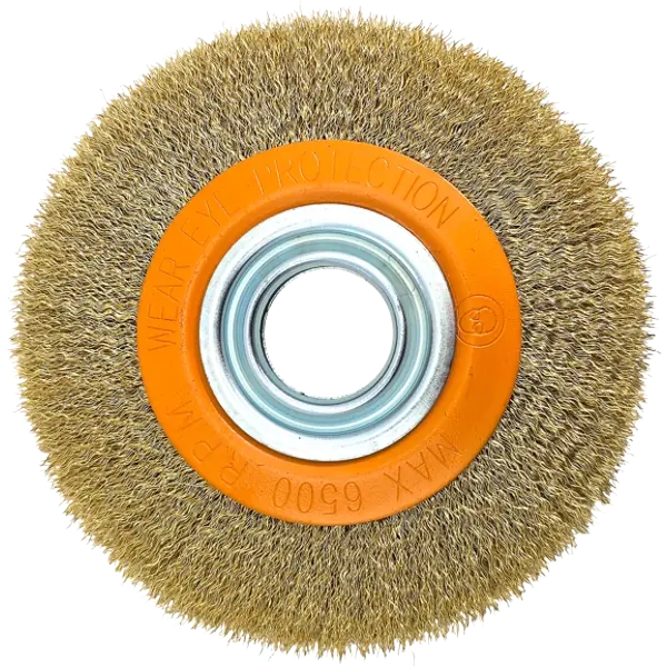 HERO Rundbürste Scheibenbürste 150mm Drahtbürste Schleifbock Stahlbürste