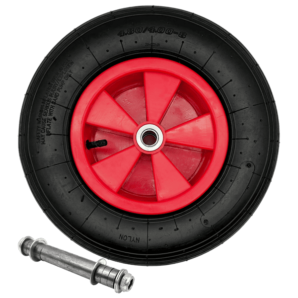 Schubkarrenrad Ersatzrad Luftrad 4.80/4.00-8 4PR Reifen 20mm Achsloch