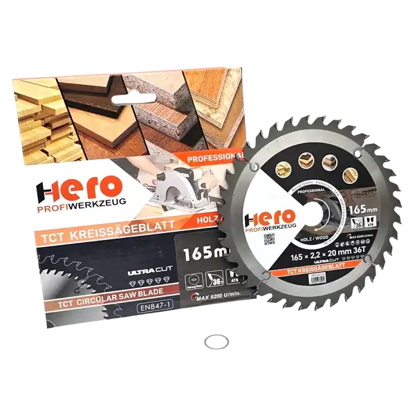 Kreissägeblatt 165 x 20/16 mm 36Z Profi HM Sägeblatt TCT Sägeblätter Holz