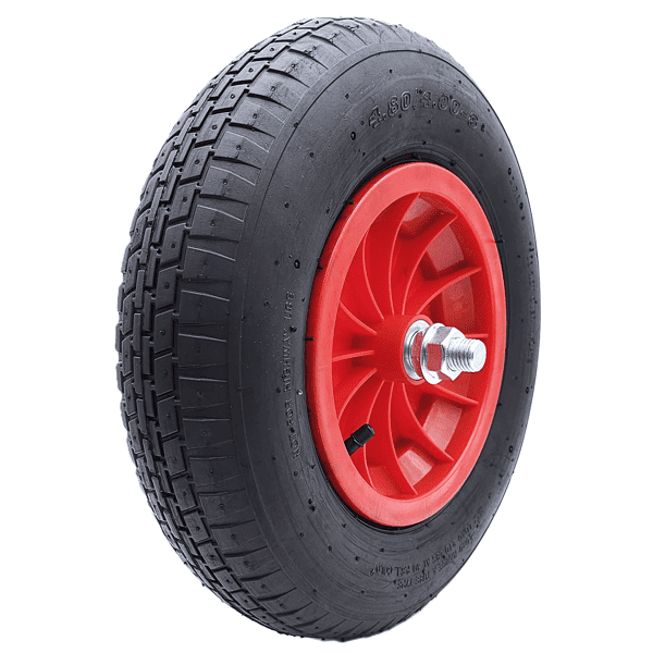 Schubkarrenrad Ersatzrad Luftrad 4,80/4.00-8 2PR Reifen 20mm Achsloch