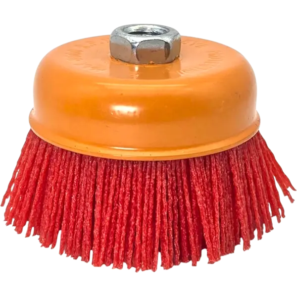 Nylon Topfbürste 100mm M14 HERO Profi Rundbürste Kegelbürste für Winkelschleifer