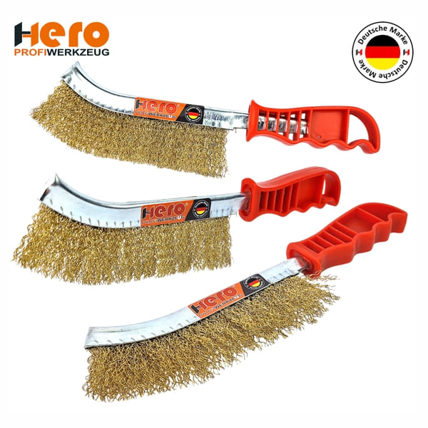 3x Drahtbürsten Bremsenbürsten Stahlbürste Bürste 240 mm