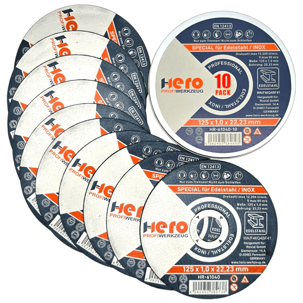 HERO Trennscheiben 125mm INOX Edelstahl 50 Stück