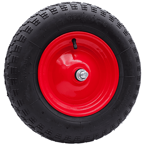Schubkarrenrad Ersatzrad 4.8/4.00-8 Luftrad 2PR Reifen 16mm Achsloch