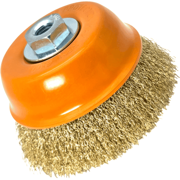 Topfbürste Rundbürste 125 mm M14 HERO Drahtbürste Stahldraht für Winkelschleifer