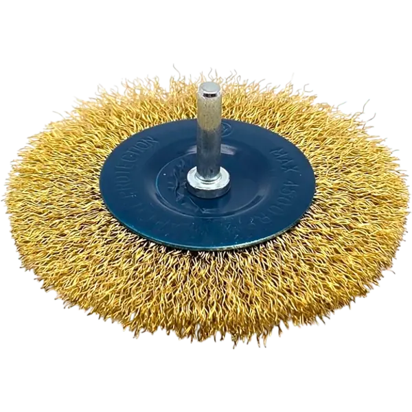 3x Scheibenbürste Rundbürste 100mm Drahtbürste Stahlbürste Schaft gewellt HERO
