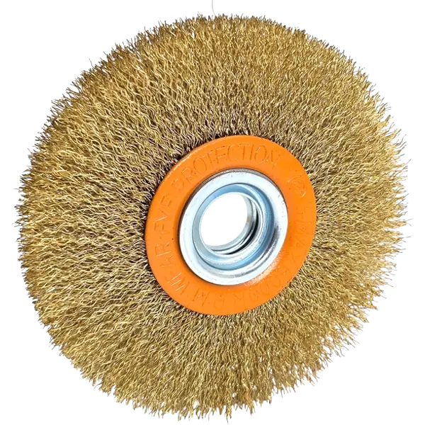 HERO Rundbürste Scheibenbürste 125mm 19,6mm Drahtbürste Schleifbock Stahlbürste