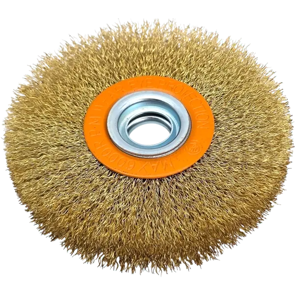 HERO Rundbürste Scheibenbürste 125mm 19,6mm Drahtbürste Schleifbock Stahlbürste