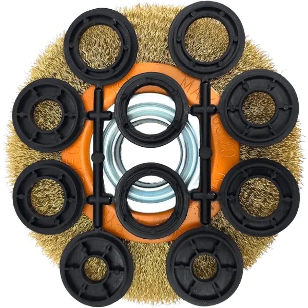 HERO Rundbürste Scheibenbürste 150mm Drahtbürste Schleifbock Stahlbürste