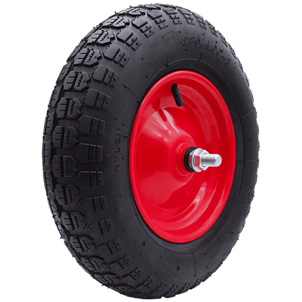 Schubkarrenrad Ersatzrad 4.8/4.00-8 Luftrad 2PR Reifen 16mm Achsloch