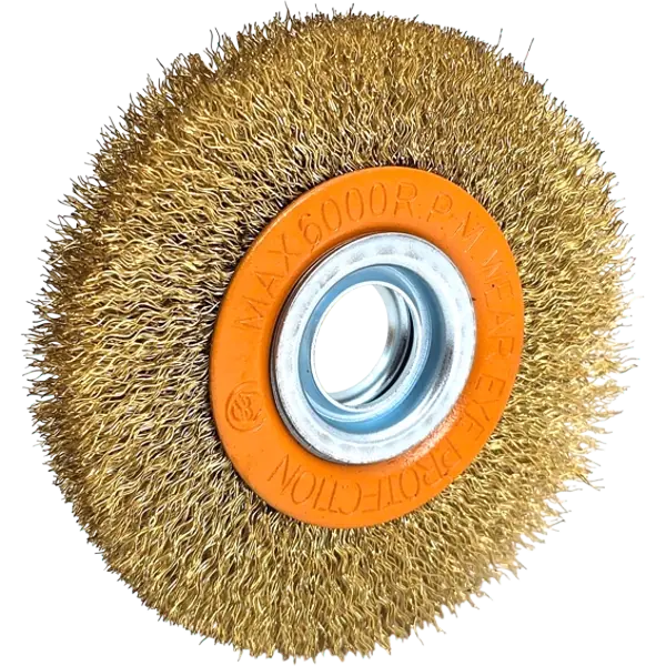 HERO Rundbürste Scheibenbürste 100mm 19,6mm Drahtbürste Schleifbock Stahlbürste